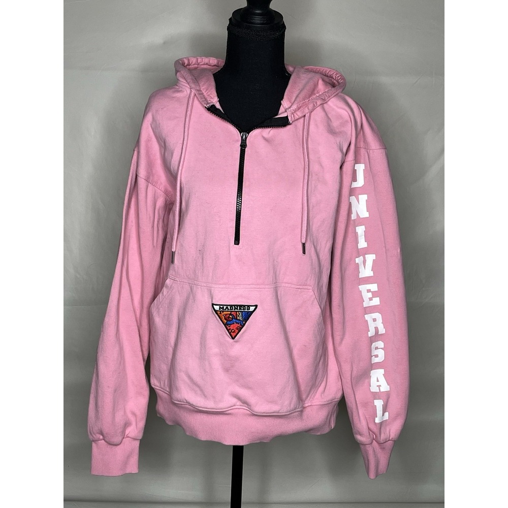 Madness Women's Pink Hoodie With Logo Size Medium